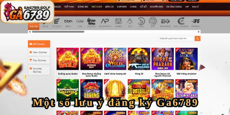 Một vài điều người chơi cần lưu ý trong quá trình đăng ký Ga6789